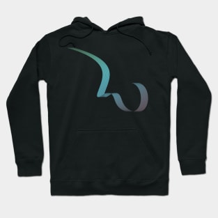 Minimal abstract wave blue Hoodie